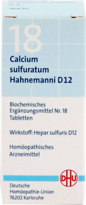 BIOCHEMIE DHU 18 Calcium sulfuratum D 12 Tabletten