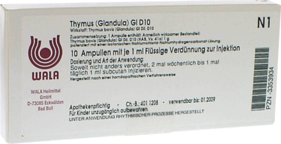 THYMUS GLANDULA GL D 10 Ampullen