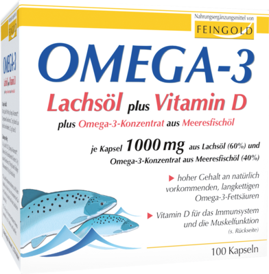 OMEGA-3 LACHSÖL plus Vit.D plus Omega-3 Konz.Kps.