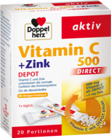 DOPPELHERZ Vitamin C 500+Zink Depot DIRECT Pellets