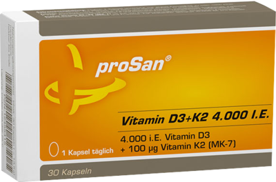 PROSAN Vitamin D3+K2 4.000 I.E. Kapseln