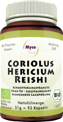 CORIOLUS HERICIUM Reishi Pilzpulver-Kapseln Bio