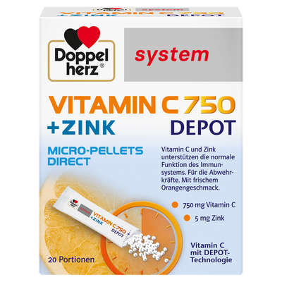 DOPPELHERZ Vitamin C 750 Depot system Pellets