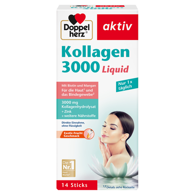 DOPPELHERZ Kollagen 3000 Liquid Sticks