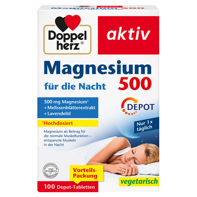 DOPPELHERZ Magnesium 500 für die Nacht Tabletten