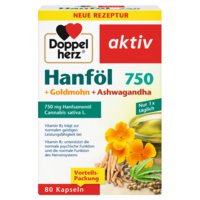 DOPPELHERZ Hanföl+Goldmohn+Ashwagandha Kapseln