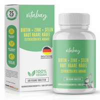 BIOTIN+ZINK+Selen Haut+Haare+Nägel vegan Tabletten